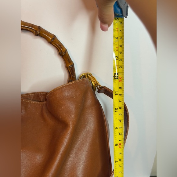 Vintage Gucci Bamboo Top Handle Hobo Shoulder Bag - Picture 3 of 15